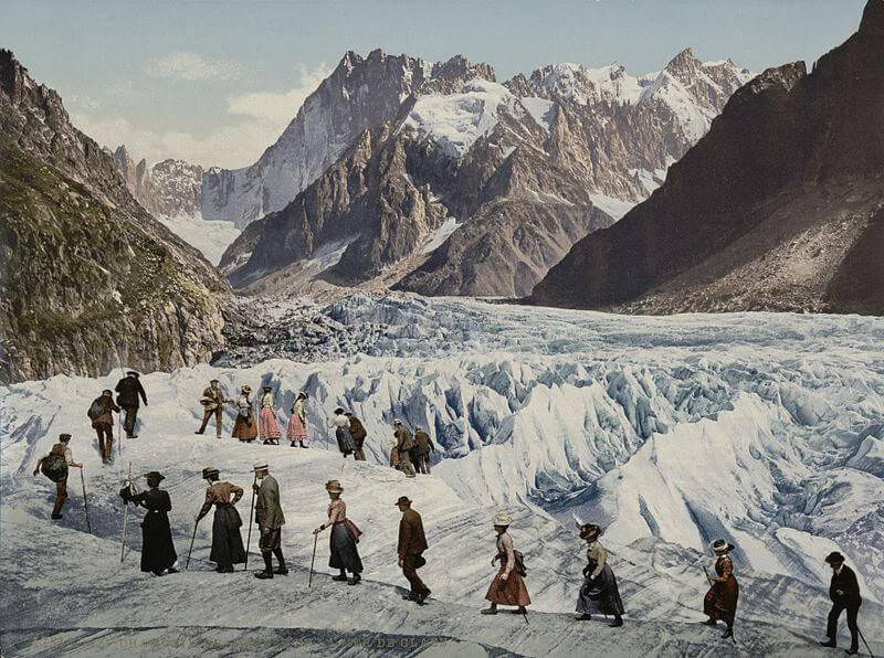Gammal bild av Chamonix