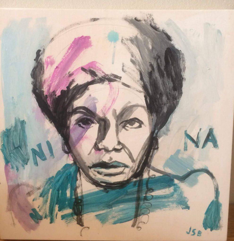 Målning av Nina Simone