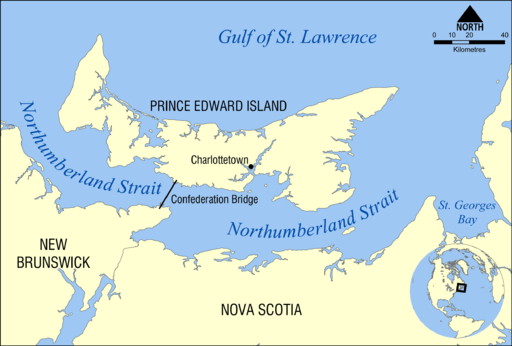 Karta över Prince Edward Island