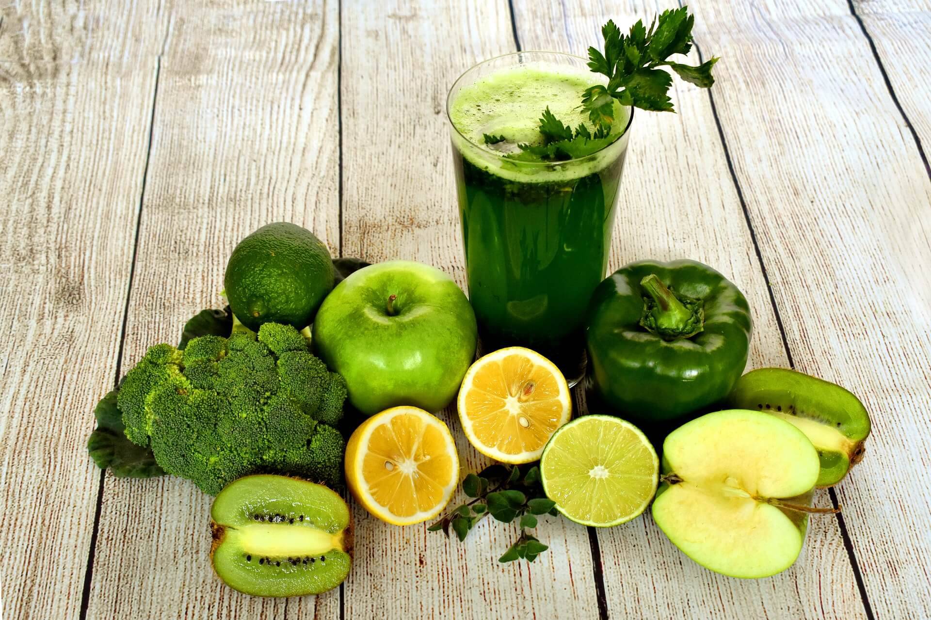 Råkost, grön smoothie